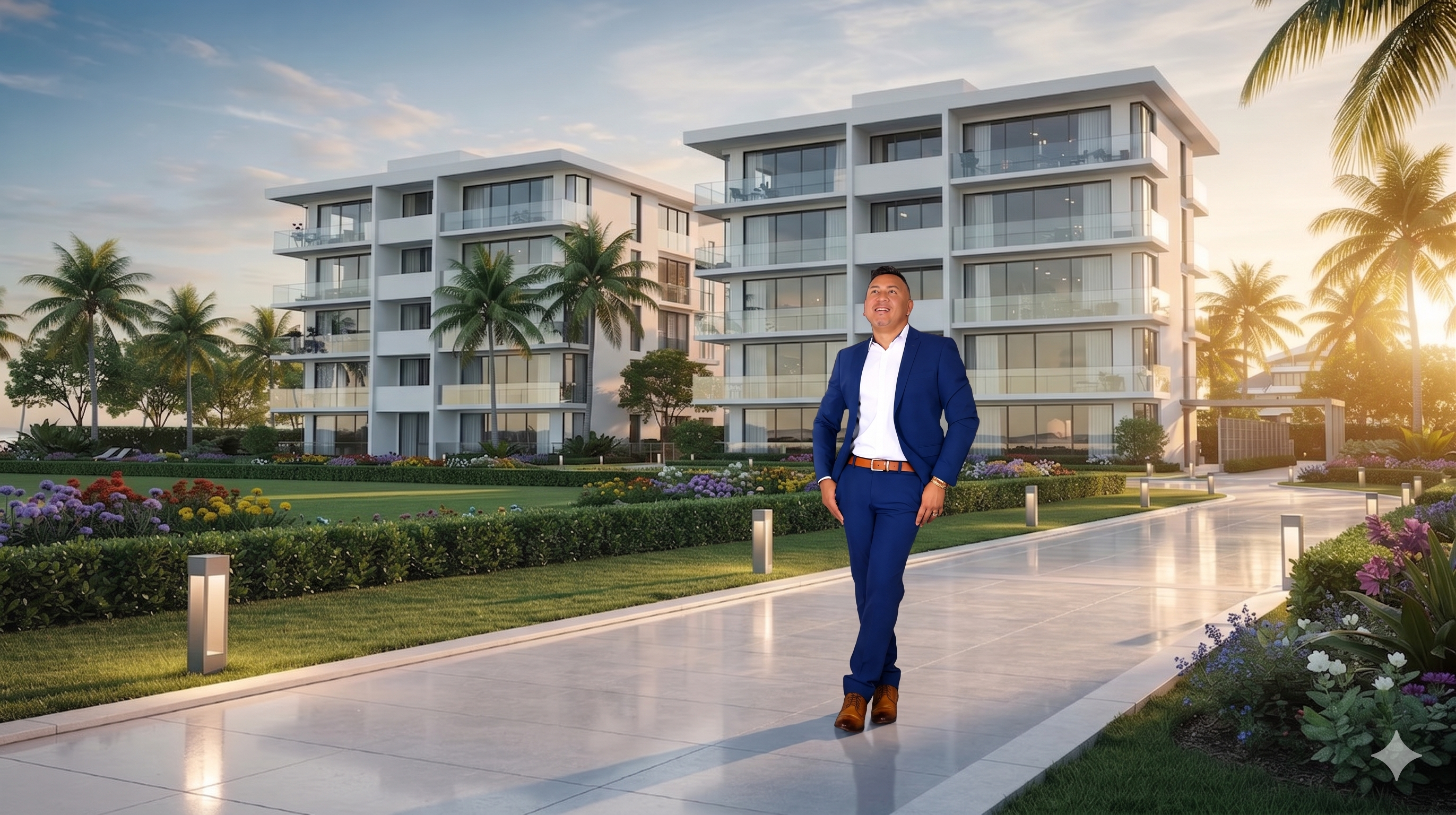 Complejo de condominios limpio y administrado profesionalmente